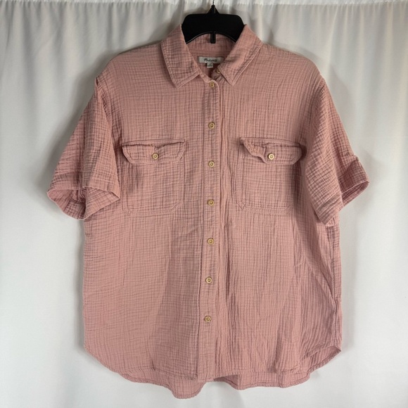 Madewell button up shirt Size:M light pink 100% Cotton - Picture 5 of 16